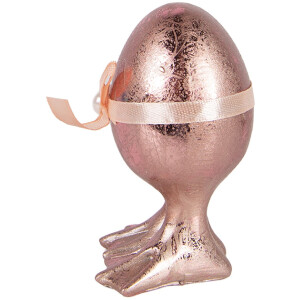 Clayre & Eef 6PR6072 Dekoration Ei Rosa-Orange Ø 6x10 cm