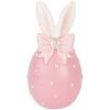 Décoration Oeuf Clayre & Eef, Rose-Blanc, Ø 6x12 cm