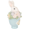 Décoration Lapin dans Bol Blanc-Bleu – Clayre & Eef