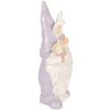 Décoration Petit Bonhomme Clayre & Eef 16x10x30 cm Blanc Violet