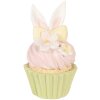 Décoration Cupcake Clayre & Eef Rose Vert Ø 7x13 cm