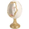 Décoration Oeuf Lapin Blanc-Or 12x11x22 cm Clayre & Eef