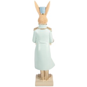Décoration Lapin Clayre & Eef 9x10x32 cm Beige-Blau