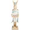 Décoration Lapin Clayre & Eef 9x10x32 cm Beige-Blau