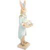 Décoration Lapin Clayre & Eef 9x10x32 cm Beige-Blau
