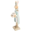 Décoration Lapin Clayre & Eef 9x10x32 cm Beige-Blau