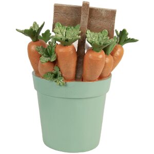 Décoration Lapin Blanc Bleu 21x20x28 cm - Clayre & Eef