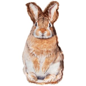 Oreiller Lapin Clayre & Eef Marron-Blanc 16x5x32 cm