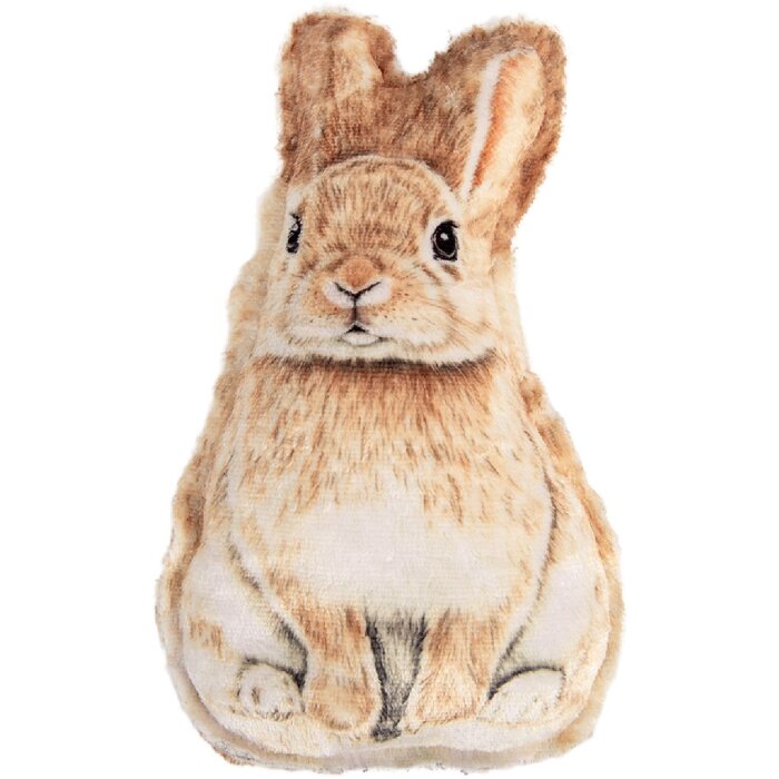 Clayre & Eef TW0628 Kissen Kaninchen Braun Bianco 13x5x25 cm