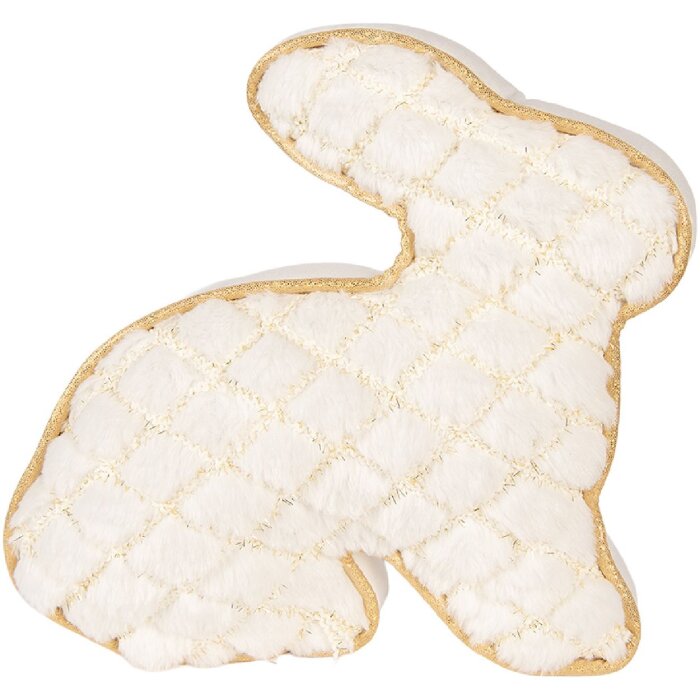 Stoppeur de porte lapin blanc doré 29x10x27 cm - Clayre & Eef