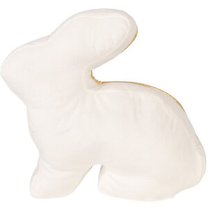 Stoppeur de porte lapin blanc doré 29x10x27 cm - Clayre & Eef