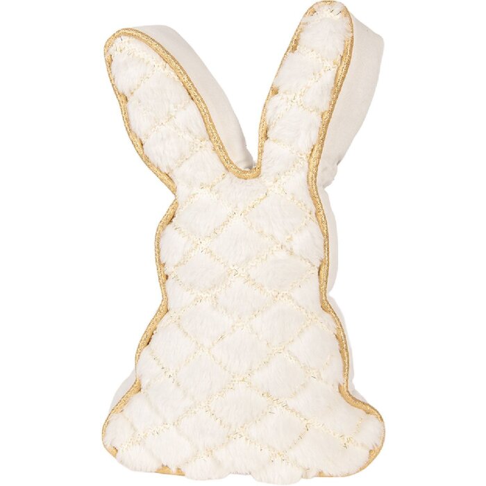 Stopper de porte lapin blanc doré 20x7x31 cm Clayre & Eef