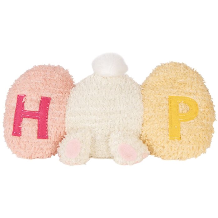 Oreiller Lapin Clayre & Eef Blanc Rose 36x12x20 cm