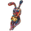 Figurine décorative Coniglietto Psyco – Lapin psychédélique multicolore 23 cm