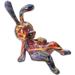Figurine Lapin Psyco Mauro Ferretti – Décoration Pop-Art Multicolore