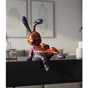 Figurine Lapin Psyco Mauro Ferretti – Décoration Pop-Art Multicolore