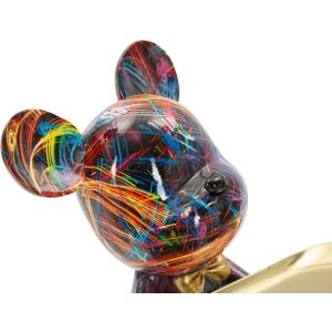 Figurine décorative CANE PSYCO Mauro Ferretti avec plateau multicolore 22,5 cm