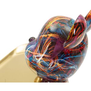 Figurine décorative CANE PSYCO Mauro Ferretti avec plateau multicolore 22,5 cm