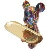 Figurine décorative CANE PSYCO Mauro Ferretti avec plateau multicolore 22,5 cm