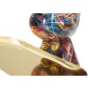 Figurine décorative CANE PSYCO Mauro Ferretti avec plateau multicolore 22,5 cm