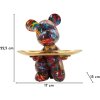 Figurine décorative CANE PSYCO Mauro Ferretti avec plateau multicolore 22,5 cm
