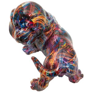 Figurine décorative Bassotto Psyco – Dalmatien multicolore en polyrésine