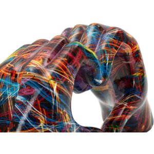 Statue LOVER PSYCO Mauro Ferretti – cœur en mains, art pop moderne