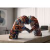 Statue LOVER PSYCO Mauro Ferretti – cœur en mains, art pop moderne