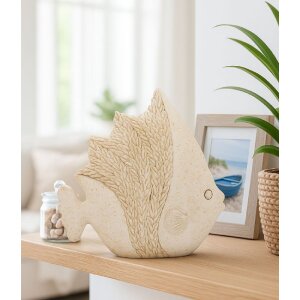 Figurine décorative poisson sable Mauro Ferretti 16,7x6,5x16,8 cm