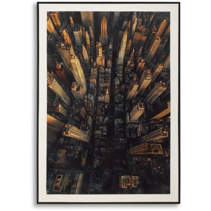 Tableau mural New York Skyline de Mauro Ferretti – toile laquée avec cadre