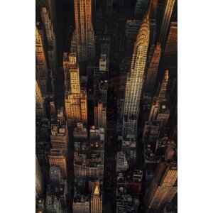 Tableau mural New York Skyline de Mauro Ferretti – toile laquée avec cadre