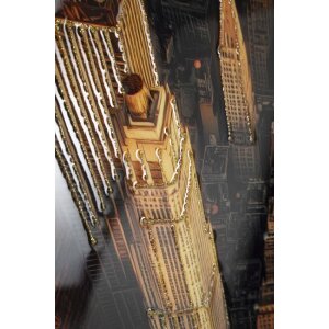Tableau mural New York Skyline de Mauro Ferretti – toile laquée avec cadre