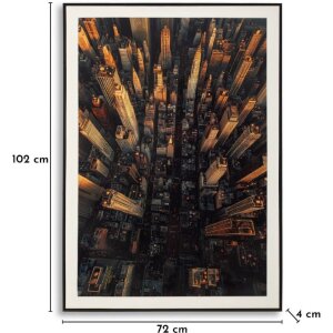 Tableau mural New York Skyline de Mauro Ferretti – toile laquée avec cadre