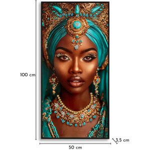 Cadre photo Mauro Ferretti MAYA – Portrait exotique en toile 50x3,5x100 cm