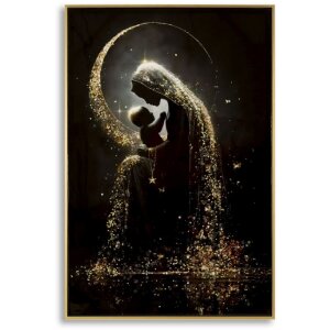 Tableau sur toile MATERNITY Mauro Ferretti, cadre bois 60x90 cm