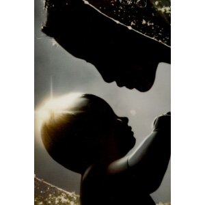 Tableau sur toile MATERNITY Mauro Ferretti, cadre bois 60x90 cm