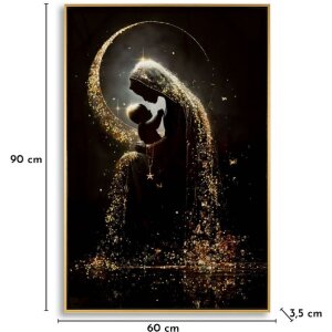 Tableau sur toile MATERNITY Mauro Ferretti, cadre bois 60x90 cm