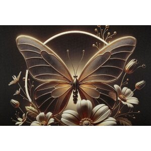 Tableau mural Mauro Ferretti "Butterfly" avec LED, 50x50 cm