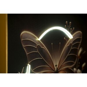 Tableau mural Mauro Ferretti "Butterfly" avec LED, 50x50 cm