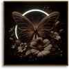 Tableau mural Mauro Ferretti "Butterfly" avec LED, 50x50 cm