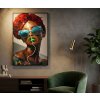 Tableau mural Mauro Ferretti "Afro" LED 60x90 cm avec applique 3D