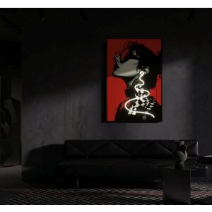 Mauro Ferretti Tableau mural Psyco LED – Toile 3D 60x90 cm