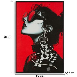 Mauro Ferretti Tableau mural Psyco LED – Toile 3D 60x90 cm