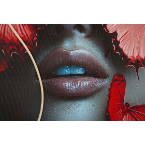 Mauro Ferretti Tableau Murale LED "Papillons" 60x90 cm – Appliqués 3D Acrylique