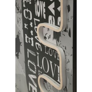 Tableau LED "Love" Mauro Ferretti 60x90 cm – Appliqués acryliques 3D