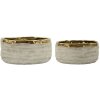 Mauro Ferretti Übertopf-Set "Lima" 2-teilig Ø22,5x10,5 cm / Ø18x8,5 cm