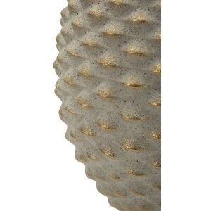 Vase sphérique décoratif Mauro Ferretti gris/or Ø29,5x36 cm