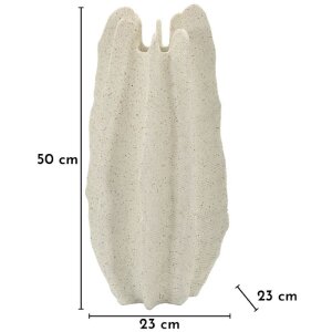 Vase "Ester" Mauro Ferretti, design sculptural organique, Ø23x50 cm