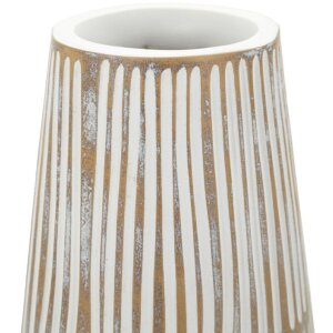 Vase Hanoi Mauro Ferretti, blanc craquelé, Ø17x68,5 cm