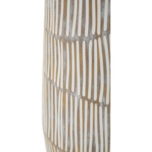 Vase Hanoi Mauro Ferretti, blanc craquelé, Ø17x68,5 cm